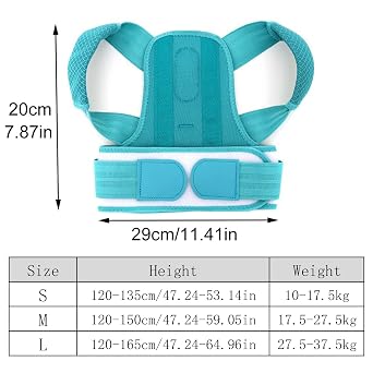 Posture Corrector for Kids Back Support Brace Adjustable Back Straightener Spinal Support Comfortable Back Support Belt Children Lumbar Support Back Brace Posture for Shoulder Neck and Back
