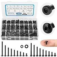 Vista 8 de Kit surtido de tornillos de máquina de 720 piezas, #10-24#8-32#6-32#4-40 tornillos Phillips de cabeza plana con tuercas, pernos y arandelas planas