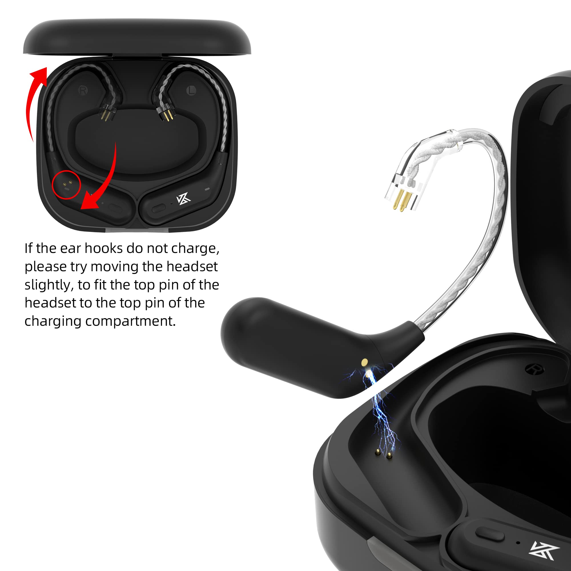 G.K KZ AZ09 Cable KZ ZSN pro X aud KZ ZS10 pro Upgrade para KZ Auriculares, Bluetooth 5.2 Wireless Earhook con Micrófono para ZSN, ZSN pro, ZS10, ZSN pro X, ZEX, ZEX pro, ZAS, DQ6