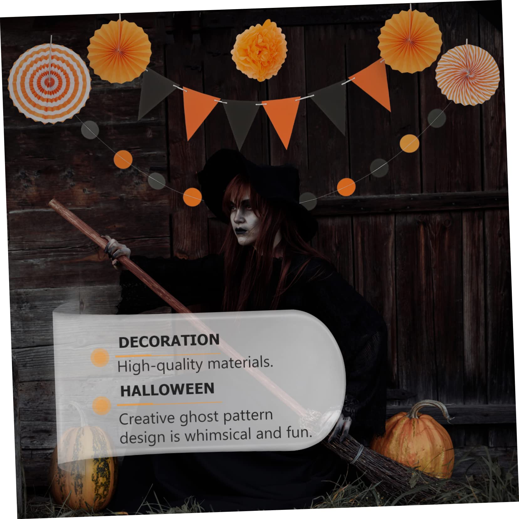 Alasum 3 zestawy wachlarz origami Diwali dekoracyjna girlanda dekoracja czarne dekoracje Halloween proporczyki flagi meksykańska dekoracja Halloween dekoracje ślubne dekoracje imprezowe frędzle