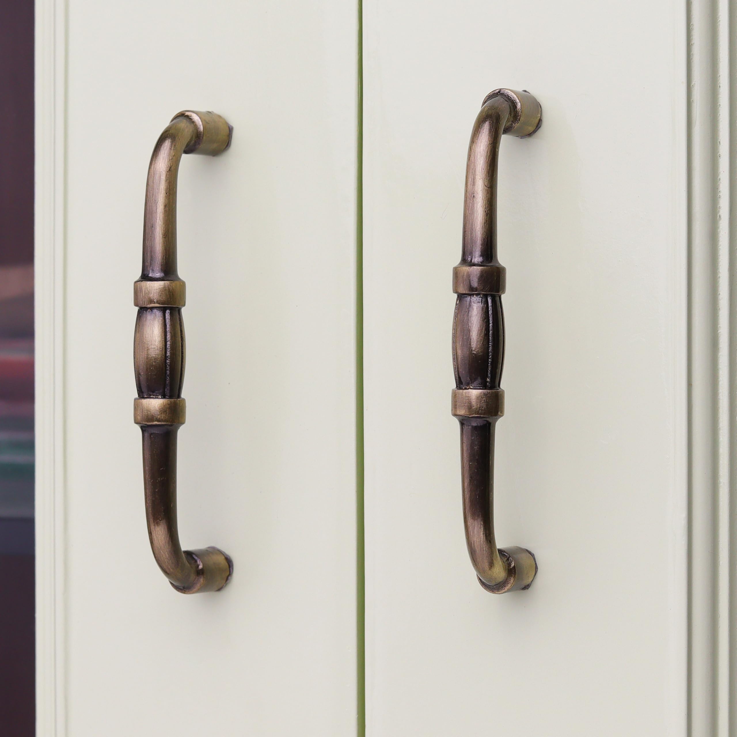 Indian Shelf 10 Pack 4" Center to Center Cabinet Pulls Antique T Bar Drawer Pulls Kitchen Cabinet Hardware 4" Door Pulls Metal Drawer Handles Cupboard