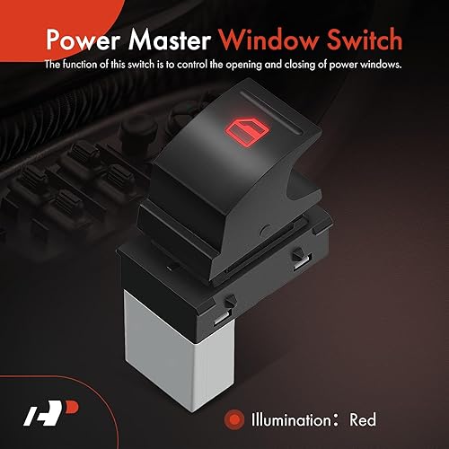 Miniatura 3 de A-Premium Interruptor de ventana eléctrico compatible con Volkswagen Jetta 2005-2017, Passat 2006-2017, Touareg 2004-2017, Golf 11-13, Tiguan