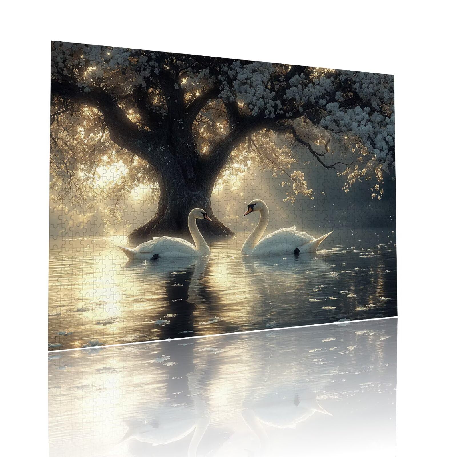 Puzzle Erwachsene 2000 Teile Schwan Tier Educa Jigsaw für Kinder ab 8 Jahren Mädchen Jungen, Erwachsene Impossible Klassische Puzzles Schwer, Anspruchsvoll Spielspaß, Als Geschenke 70x99cm t-938