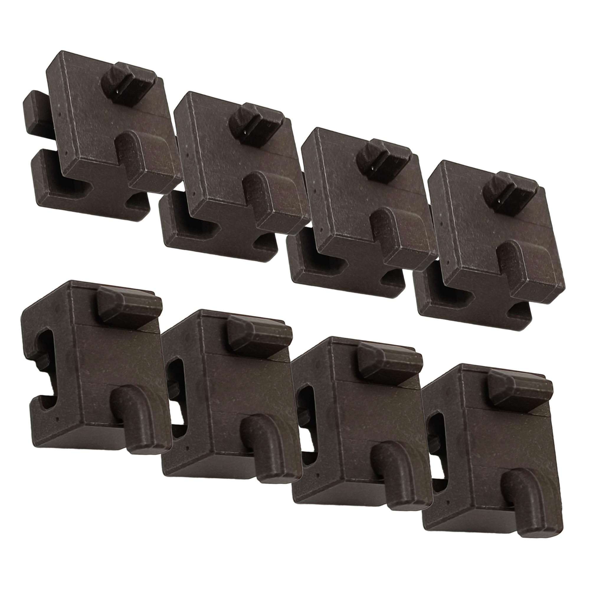 VIOKS 8x Schienen Befestigung Backofen Ersatz für Bosch Siеmens 637802 | Buchsenset, Rechts Links Vorne Hinten, ersetzt 00637802 633641 00633641 633642 00633642, für Zubehörhaltegitter