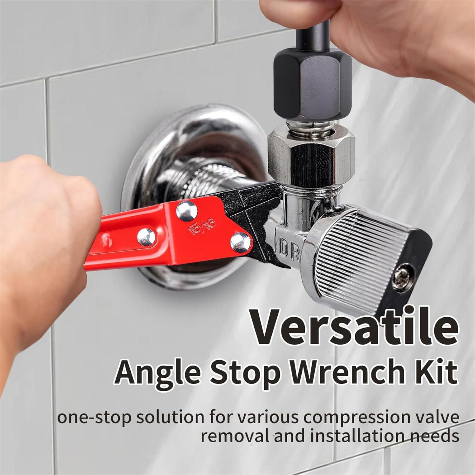 Llave de fontanería profesional, llave de acero resistente para sistemas de tuberías complejos y tapones seguros, ideal para fontaneros y proyectos de bricolaje