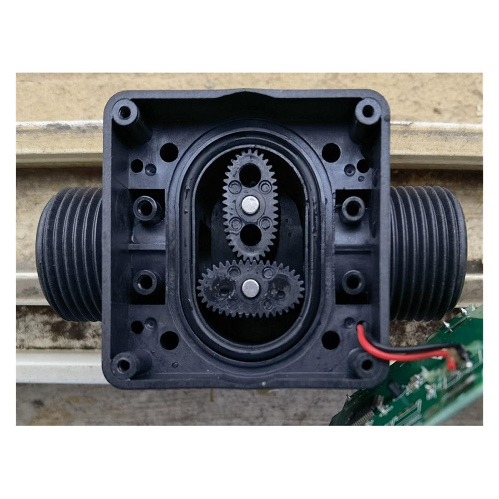 Medidor de flujo Caudalímetro con pantalla electrónica K28 for medir el caudal de urea del contador de metanol(Yellow)