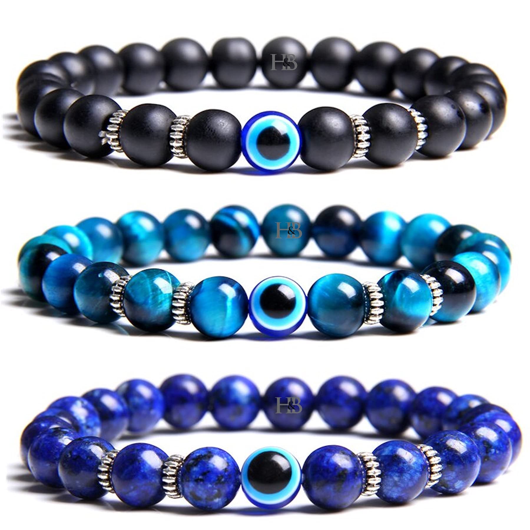 Hot And Bold Unisex Adult Natural Stone Bead Combo Bracelet Set With Certificate - Experience Peace, Protection, And Prosperity (B09GNDTXJY) Amazon Price History, Amazon Price Tracker