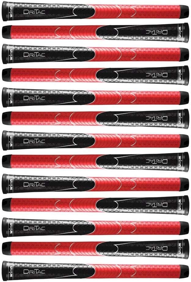 Winn Dri-Tac Standard Black/Red 13 Piece Golf Grip Bundle (