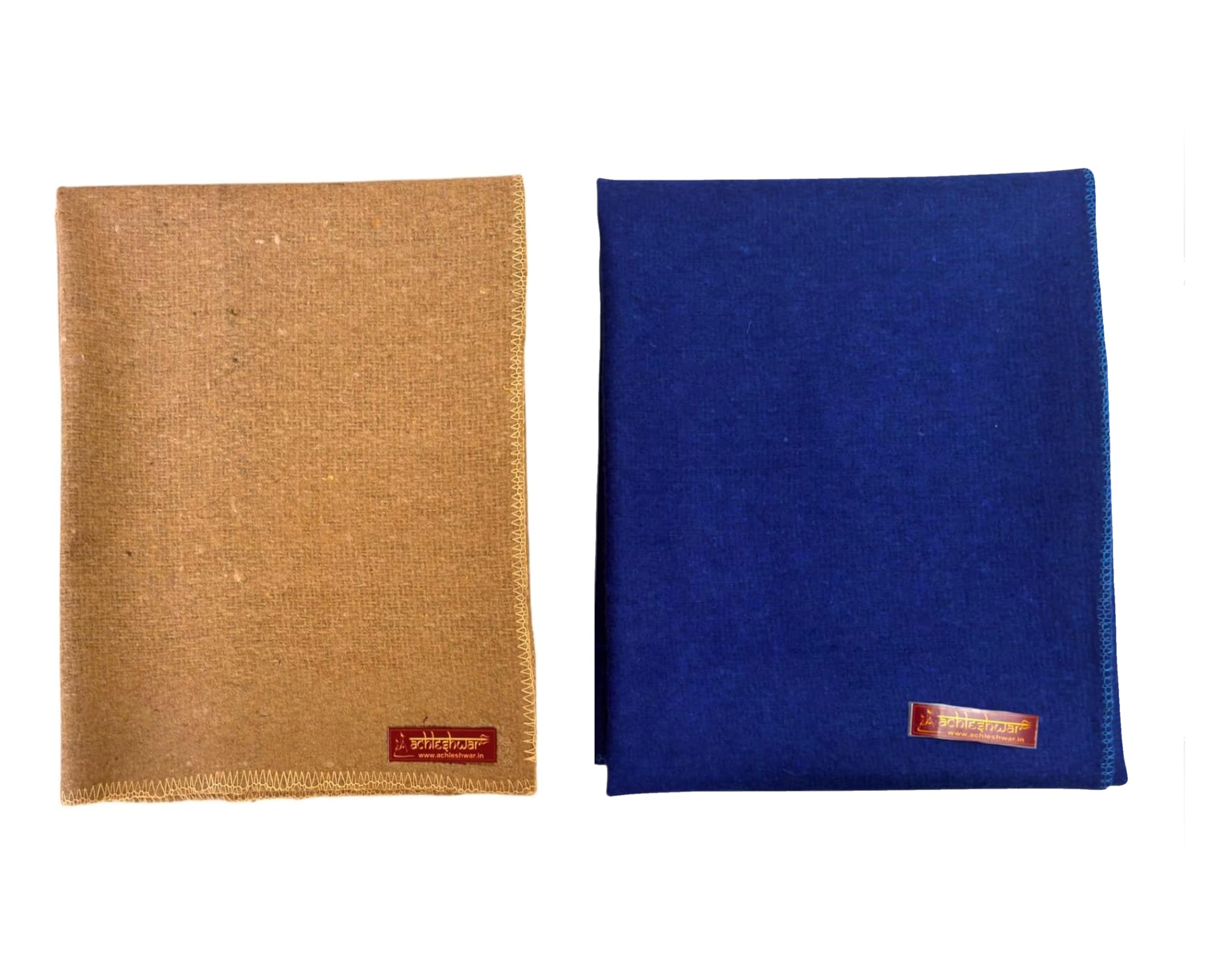 Achleshwar Combo of Premium Brown & Navyblue Woolen Aasan Completely Handcrafted Perfect Mat for Meditation & Prayers - Soft, Comfortable (Size 23 x 30 Inch)-image-41