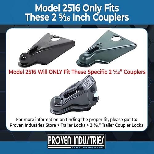 Miniatura 2 de Proven Industries - Modelo 2516, Cerradura para remolque, se adapta a acopladores de 2 516 pulgadas, fabricado en los Estados Unidos, color azul