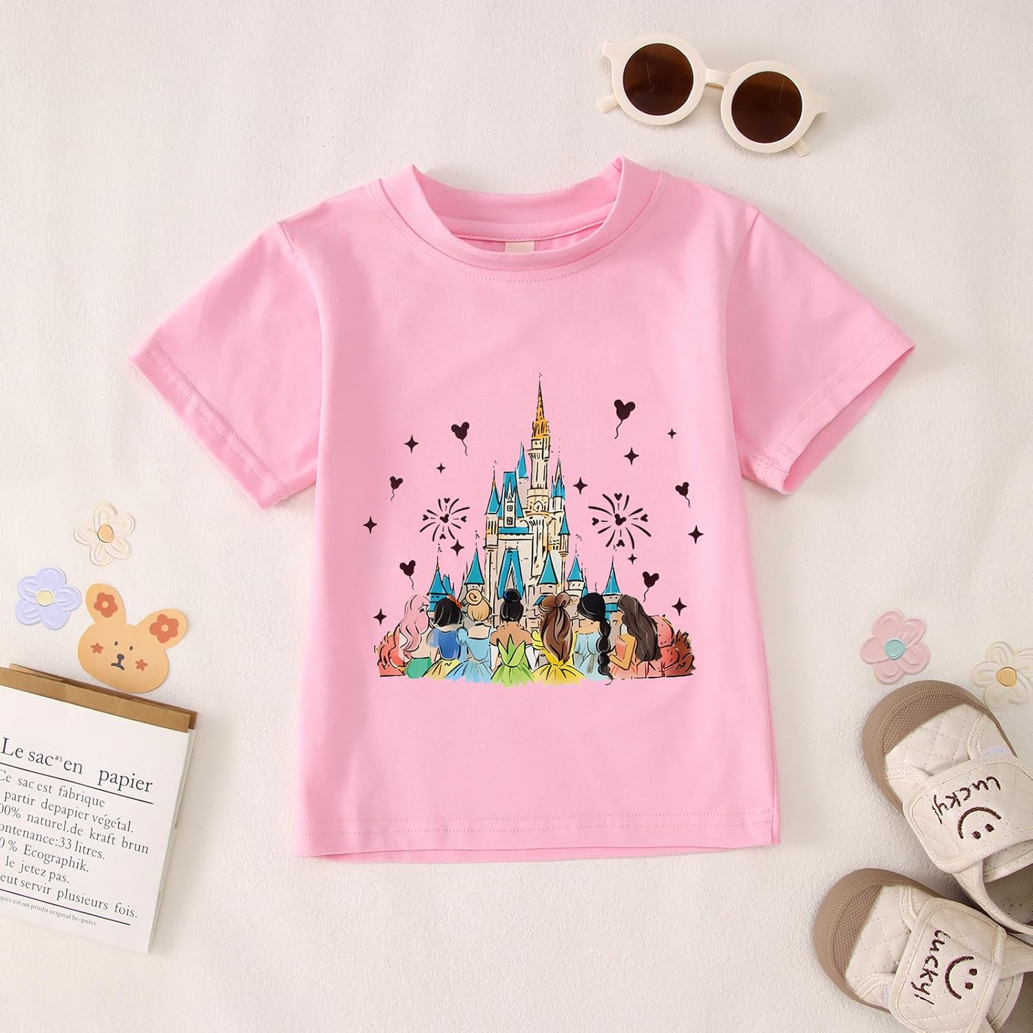 Princess Shirts for Kid Toddler Girl Magic Kingdom T-Shirt Cute Castle Tees Holidays Vacation Outfit Summer Tops - Image 6