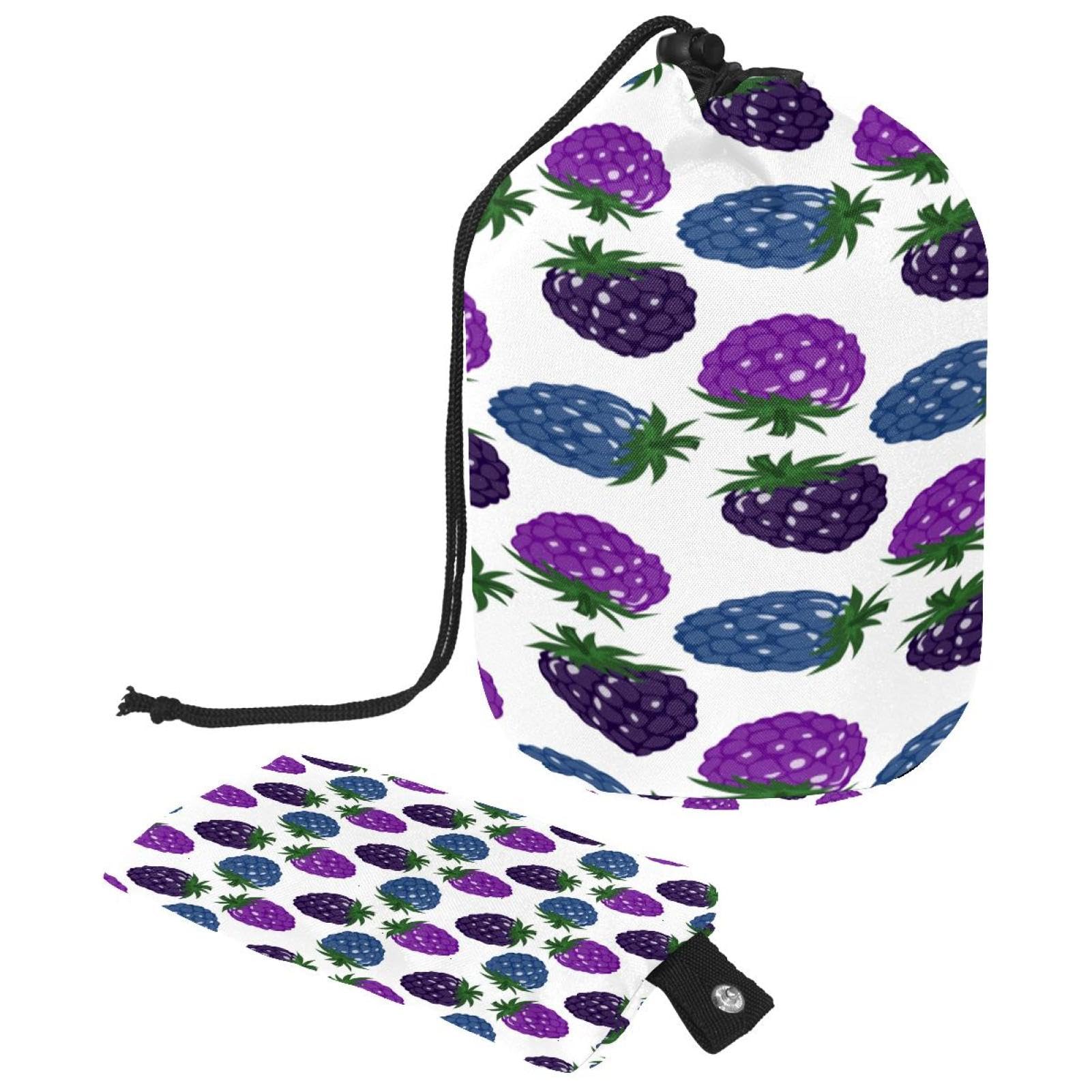 Drawstring Toiletry Bag, Mulberry Barrel Shaped Wash Bag Cosmetic Bags, Travel Makeup Organiser Pouch + Small Bag