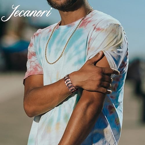 Miniatura 2 de Jecanori Pulseras magnéticas de cobre para hombre con herramienta de tamaño