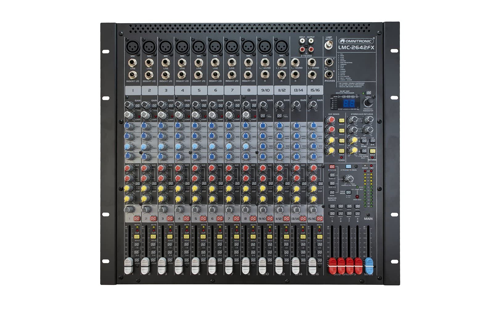 Omnitronic 10040285 Lmc-2642Fx Mixer Usb