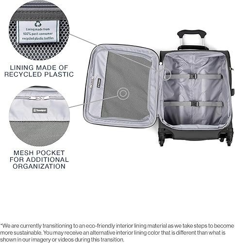 Miniatura 221 de Travelpro Maxlite 5 - Juego de 2 piezas de equipaje de mano de tela, expandibles con 4 ruedas giratorias, bolso blando para debajo del asiento, Negro