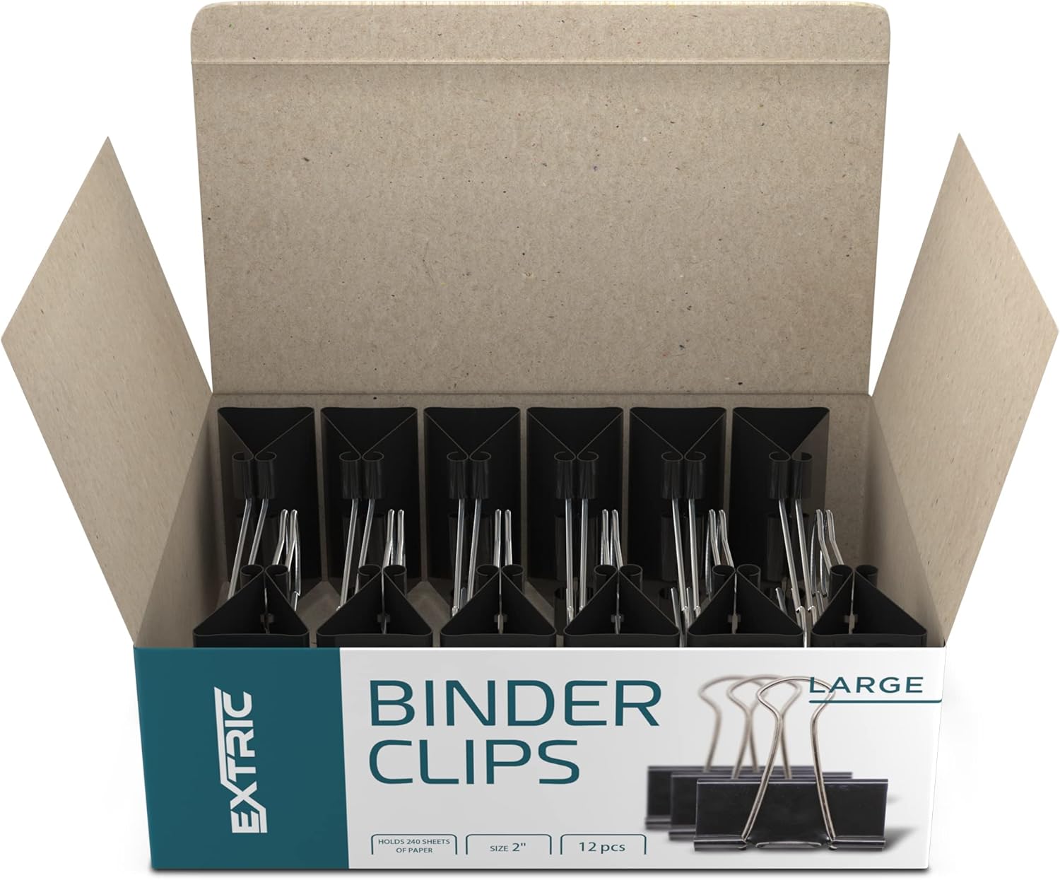 Binder Clips - 48 Large Binder Clips, Binder Clips Large, Binder Paper Clips, Binder Clip, Clips Office Supplies : Office Products