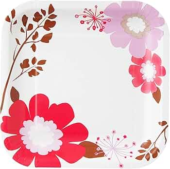 Amazon.co.jp: ストリックスデザイン 紙皿 使い捨て スクエア 10枚