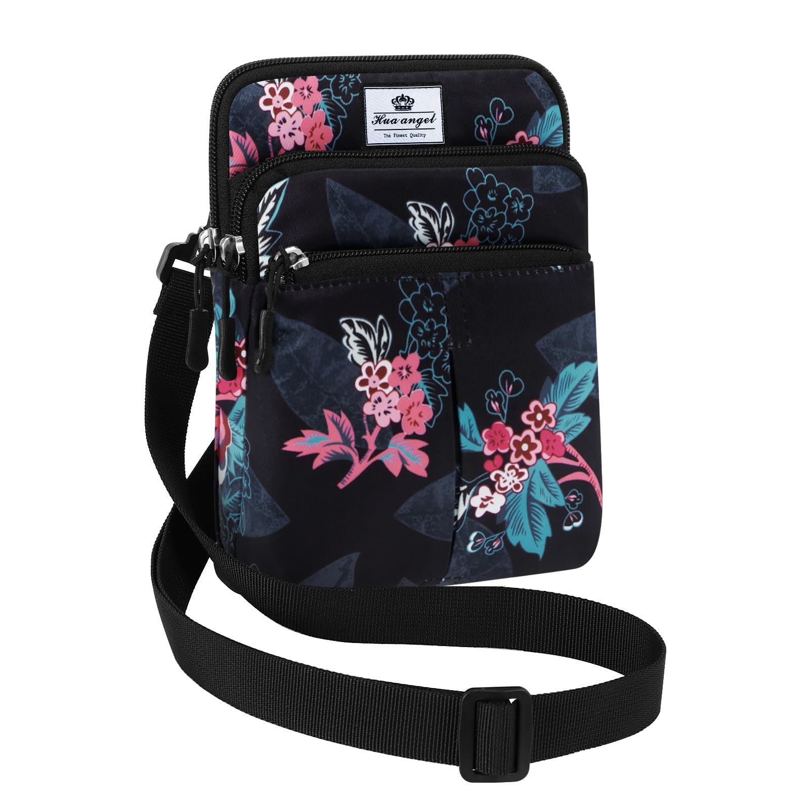 HUA ANGEL Petit Sac Bandouliere Femme Léger Sac Ceinture de Taille pour Téléphone Multicolore Sac Banane avec Sangle Interchangeable pour Homme Femme Jogging Vélo Sport Voyage