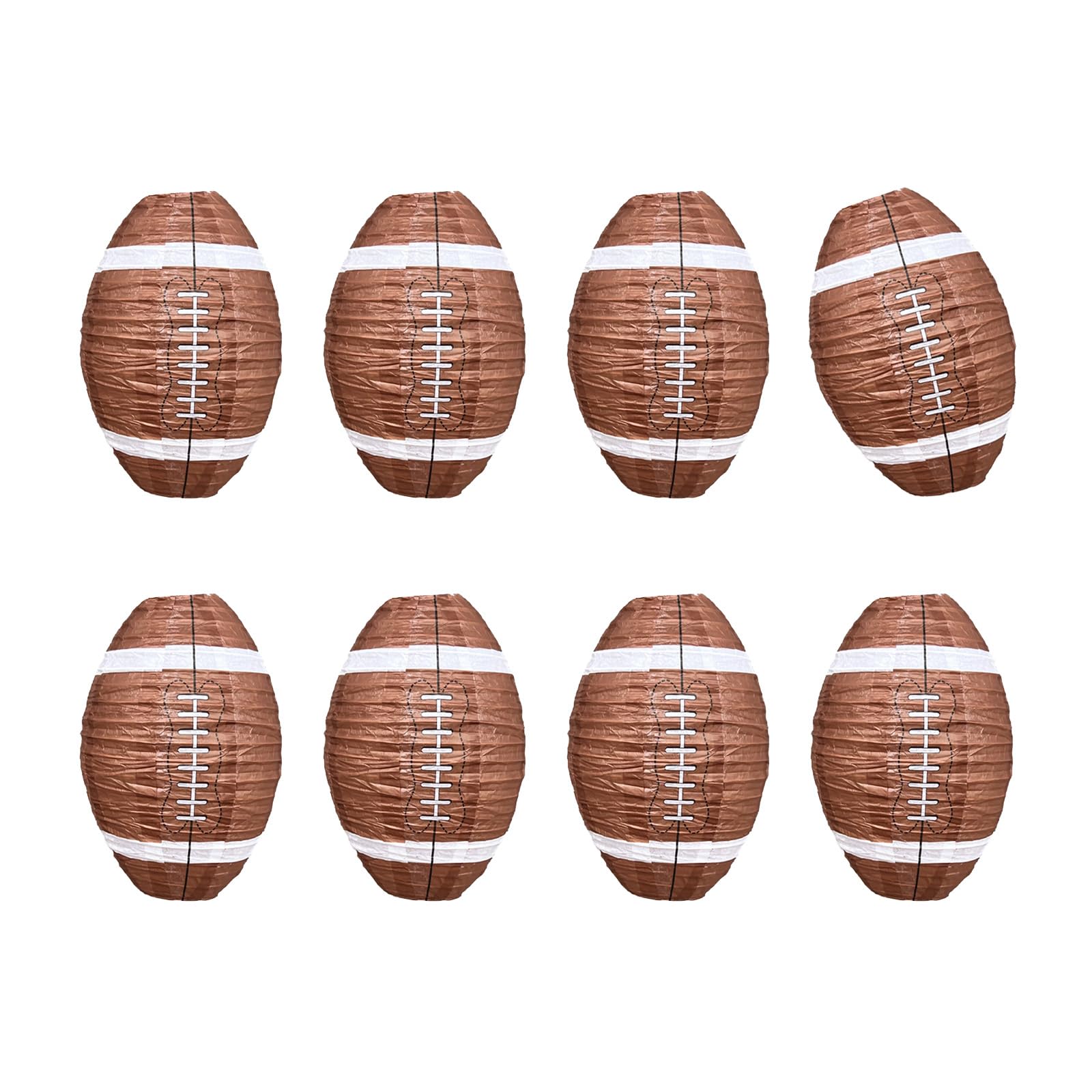 Woedpez 8Pieces Multifunctional Football Themed Paper Lights Accessory Great for Festivals and Football Themed Celebration Paper Lights