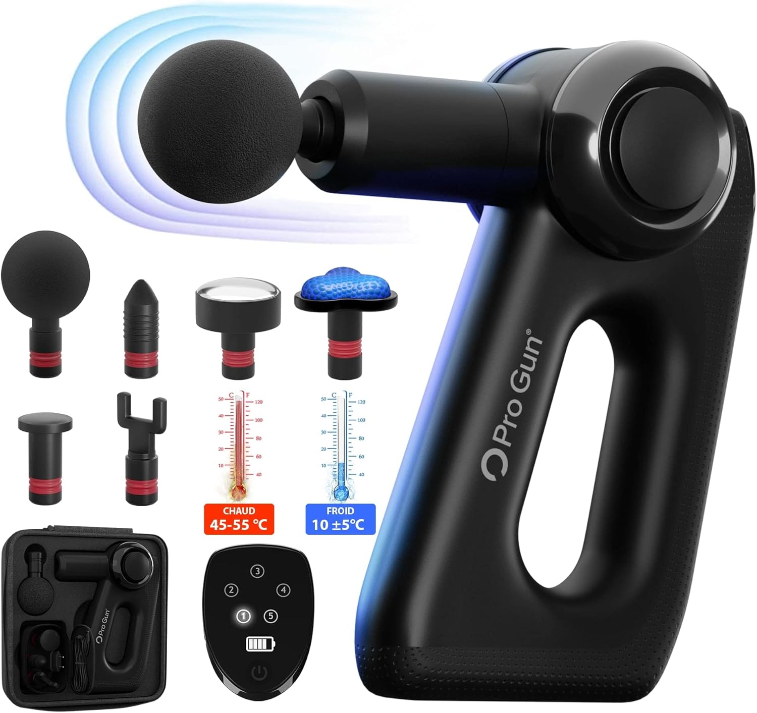 Pistolet de massage professionnel (12 têtes)