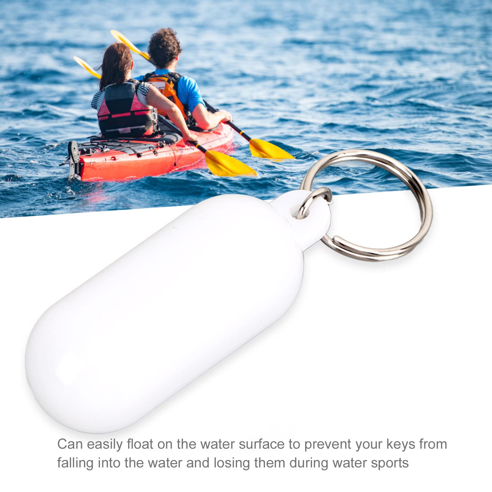 Porte-clés Flottant EVA Lot De 2 - Orange, Léger, Insubmersible - Pour Bateau, Kayak, Plage, Sports Nautiques - 3