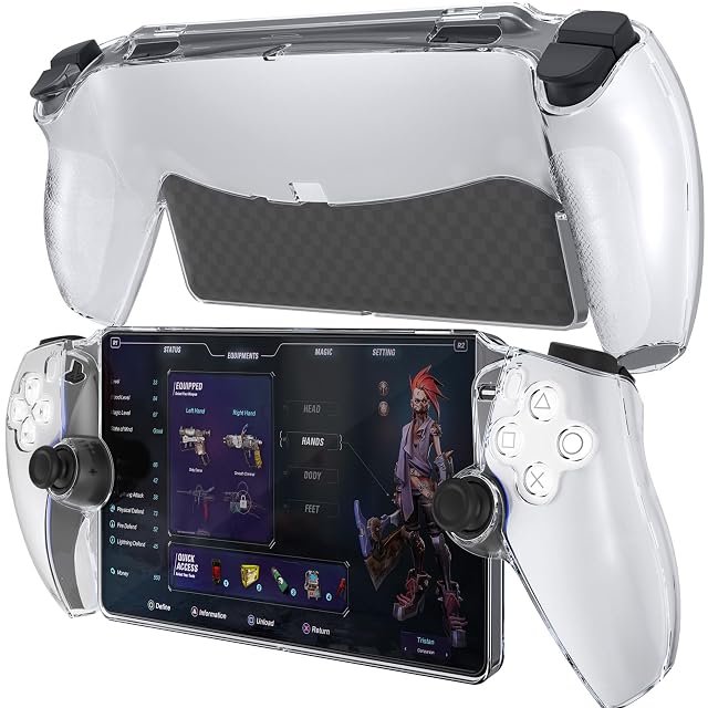 HEYSTOP Case for PlayStation 5 with Screen Protector Tempered Glass PS5 Protective Case with Comfortable Ergonomic Grip 6