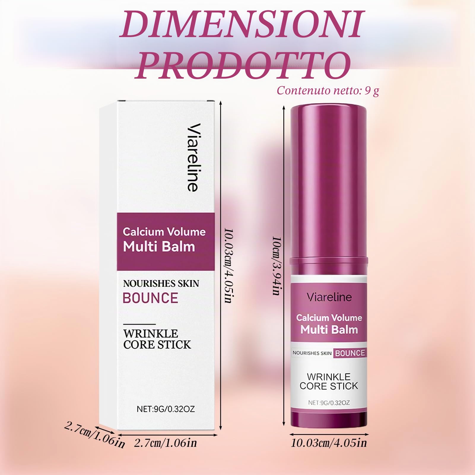 Calcium Volume Multi Balm, Calcium Multi Balm Stick, Crema di Calcio Anti-Invecchiamento, Stick Coreano Viso Antirughe, Sticks di Calcio Idratanti per Occhi, Viso, Collo