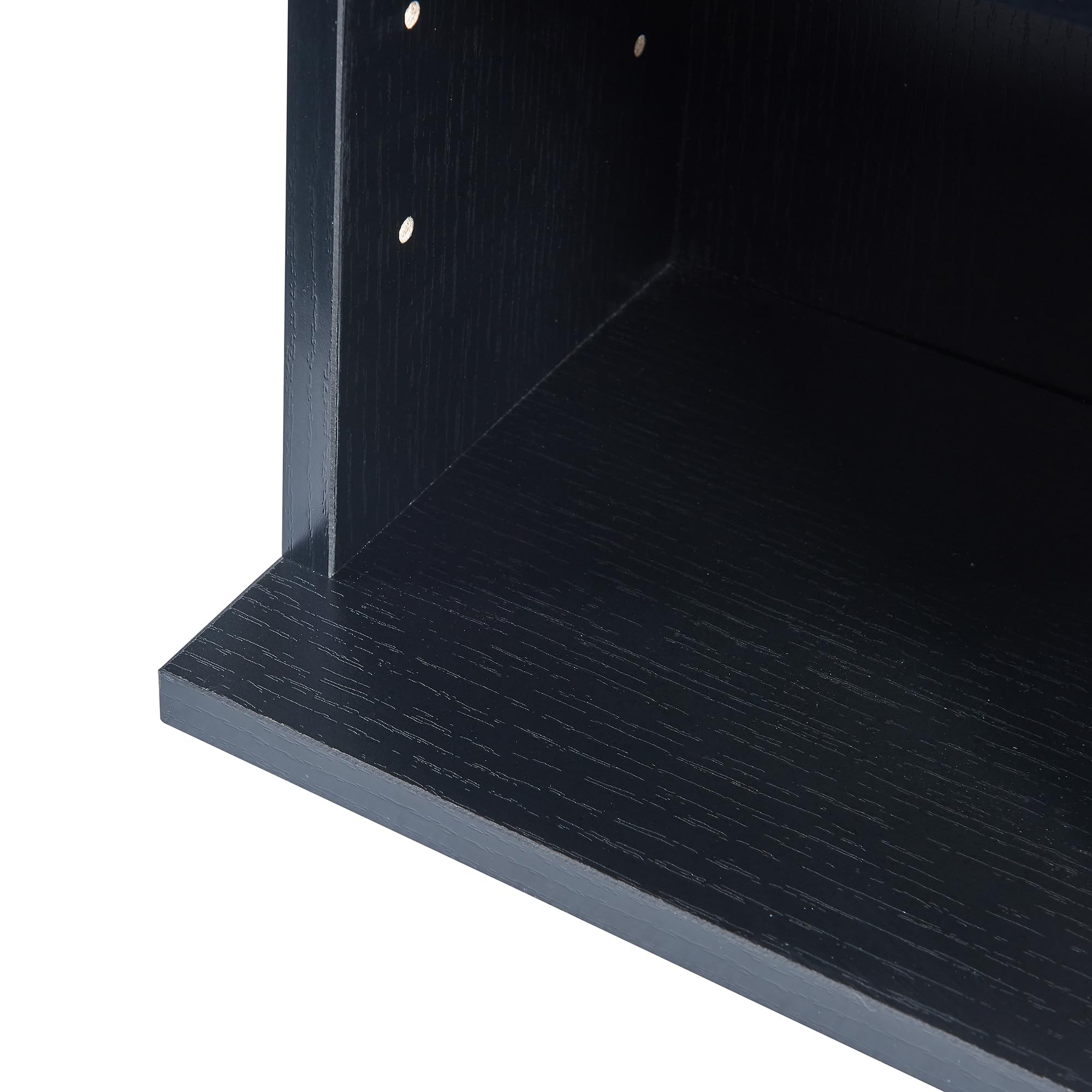 [en.casa] CD Regal Tynset DVD Regal mit 12 Ablagefächern CD Aufbewahrung 175 x 20 x 20 cm Standregal höhenverstellbare Regalböden Schwarz