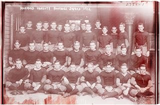 The Oliver Gal Artist Co. Education Wall Art Canvas Prints 'Harvard Varsity Squad 1912' Home Décor, 54 W x 36 H x 1.5 D, Brown, Black