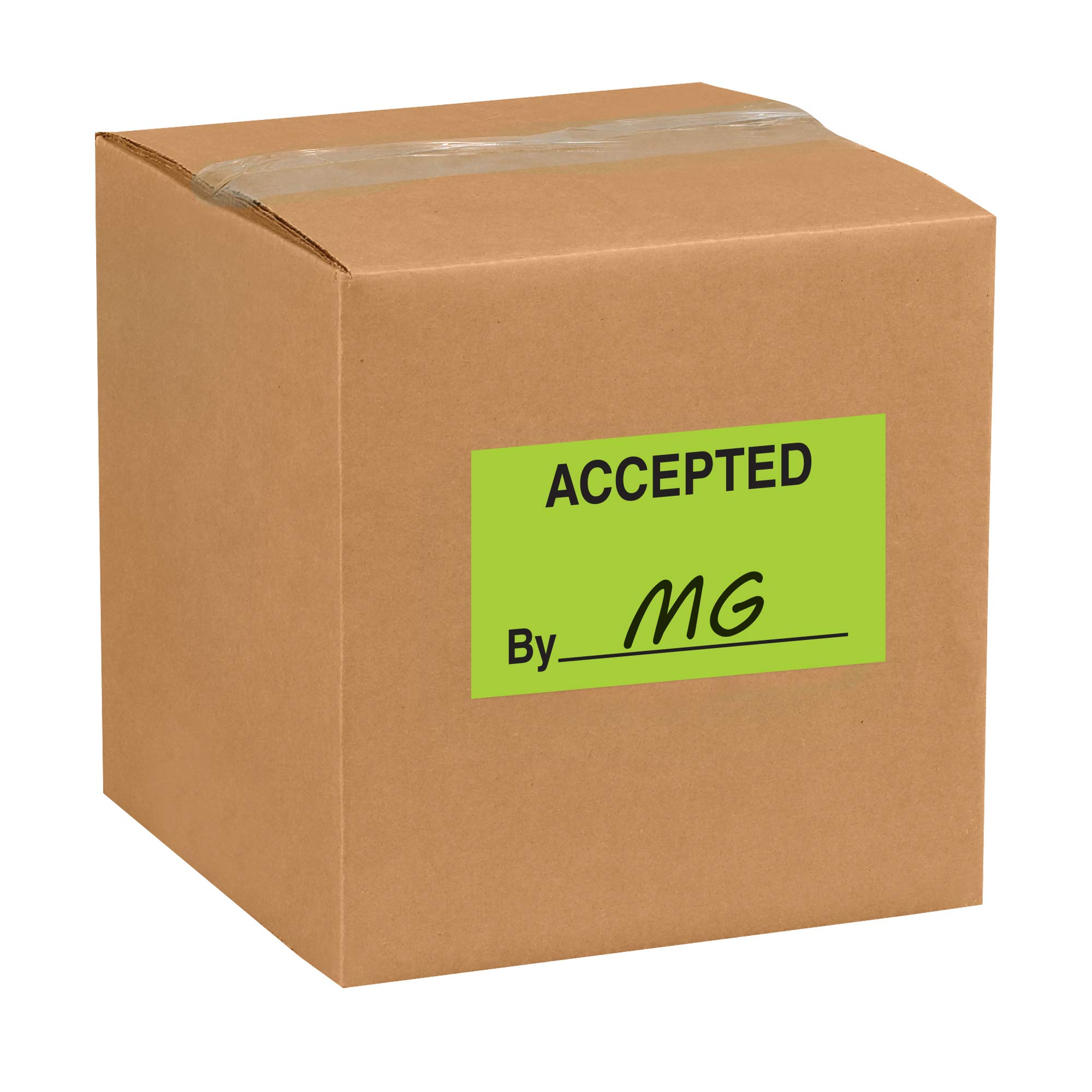 Tape Logic 3" X 5" Keep Frozen Warning Stickers - Fluorescent Green, 500 Labels Per Roll, Pressure Sensitive