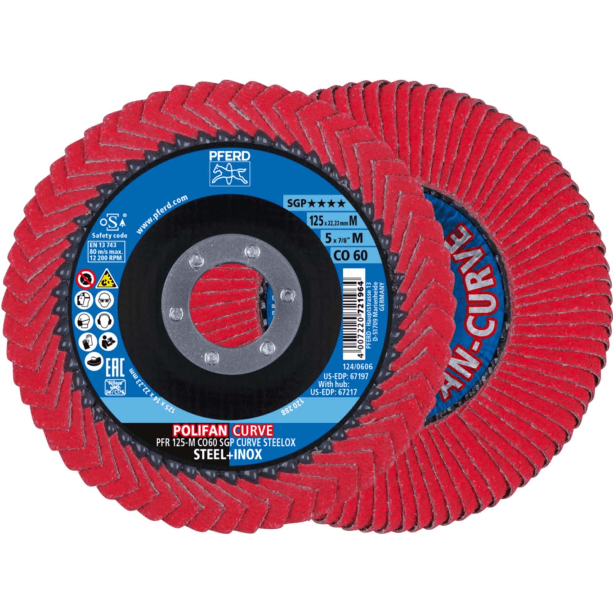 PFERD Flap Disc - 4.5" Ceramic Oxide for Welding -17