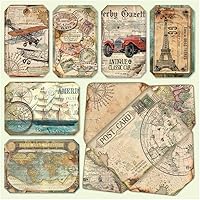 Vista 8 de Stamperia Papel para álbumes de recortes, multicolor, paquete de 10