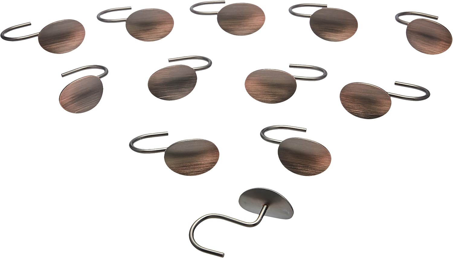 Amazon Basics Shower Curtain Hooks - Leaf Hooks, Oil-Rubbed Bronze