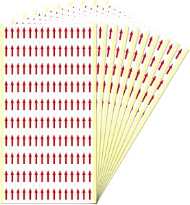 Red Error Point Sticker YIKIADA Red Arrow Stickers Self-Adhesive 30 × 10 mm Product Defect ...