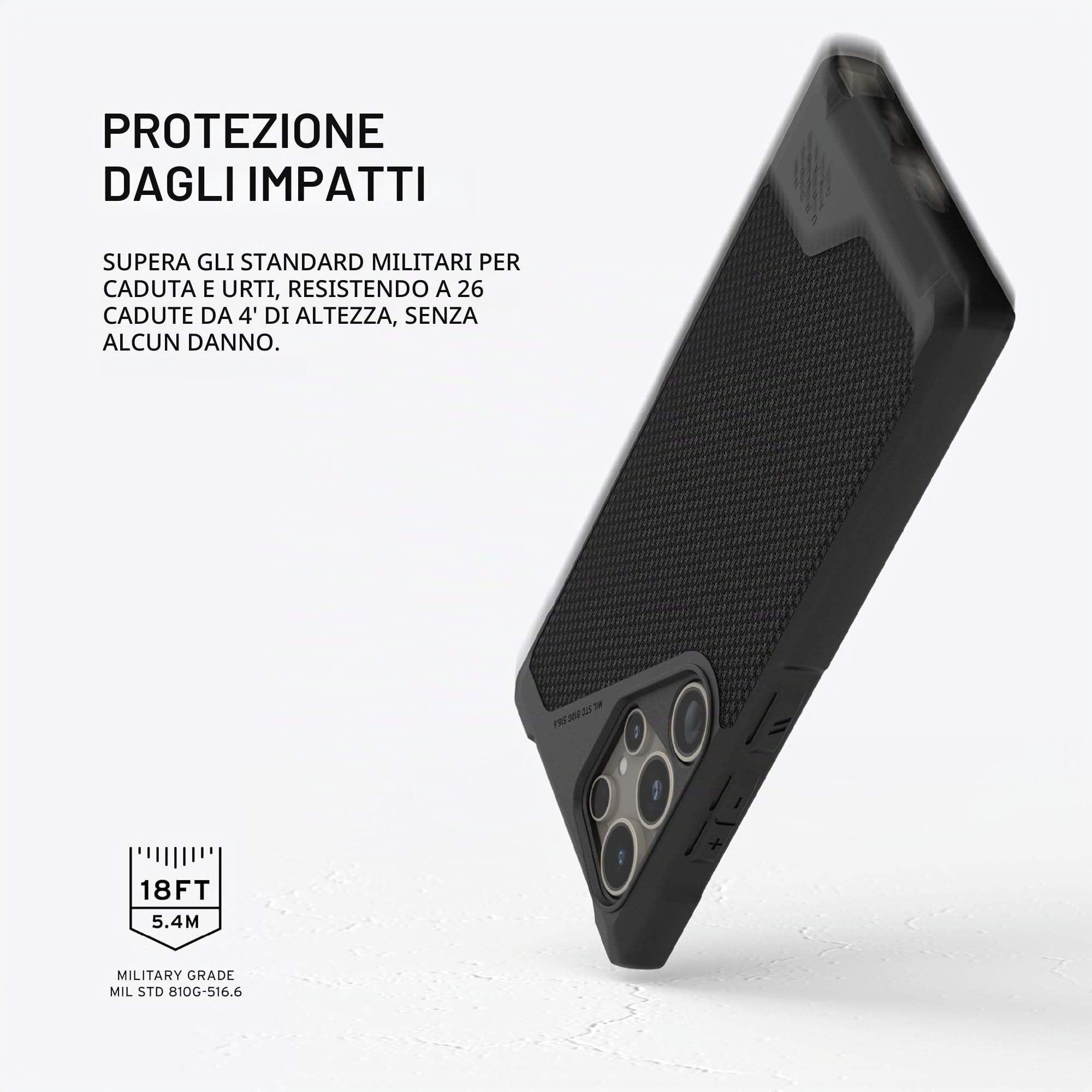 URBAN ARMOR GEAR UAG - Custodia protettiva progettata per Samsung Galaxy S24 Ultra da 6,8" Metropolis LT Kevlar nero, ricarica magnetica, robusta, militare, resistente agli urti, antiscivolo