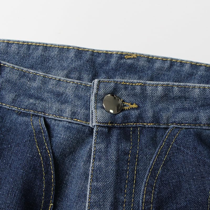 Xehuro Y2K Wide-Leg Pants Women's high-Waisted Straight Leg Baggy Slimming Pant Jeans3