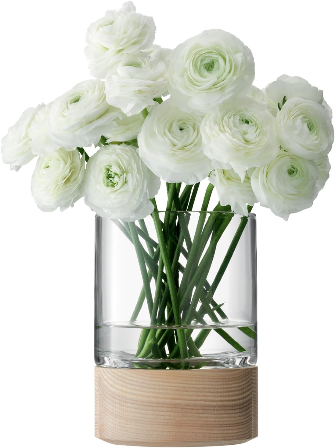 Lota Vase/Lantern & Ash Base, H7", Clear
