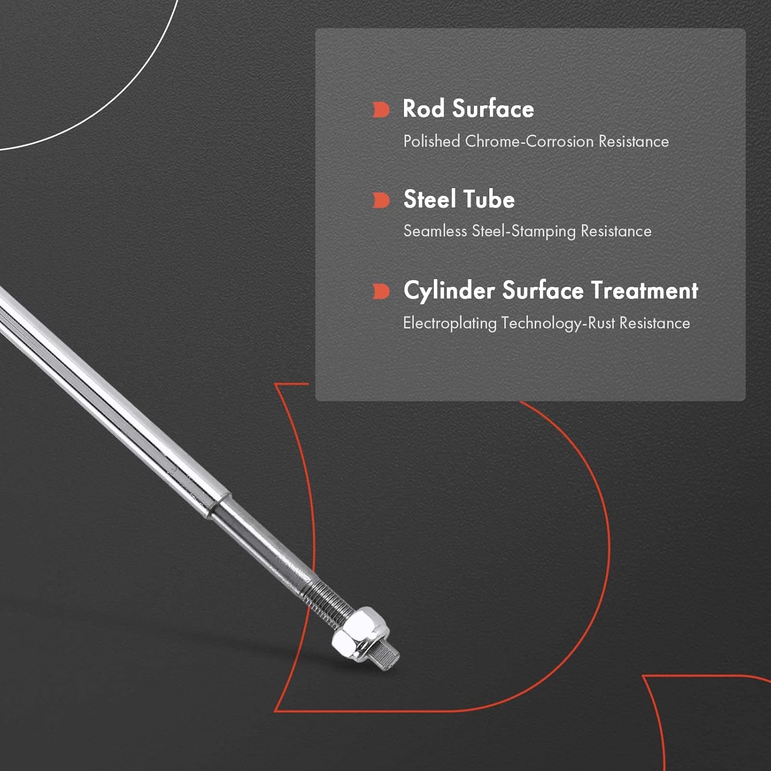 A-Premium Rear Shock Absorber Strut Compatible with Jeep Compass 2007-2010, Patriot 2007-2010 & Dodge Caliber 2007-2012, 2-PC Set