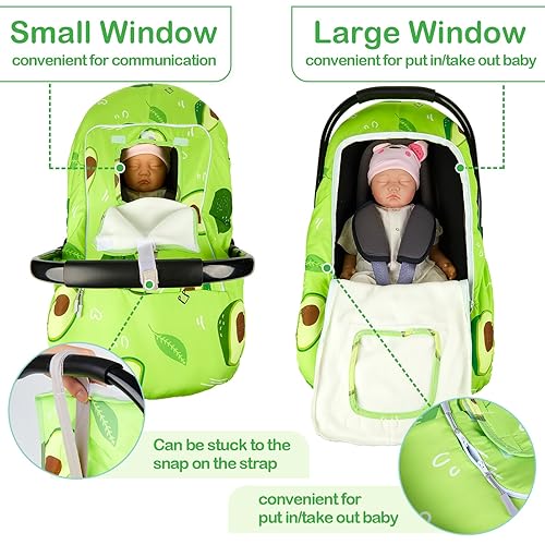 Miniatura 4 de Fundas de asiento de automóvil de invierno para bebés, funda de asiento de automóvil para bebé, cálida y resistente al viento, toldo portabebés con