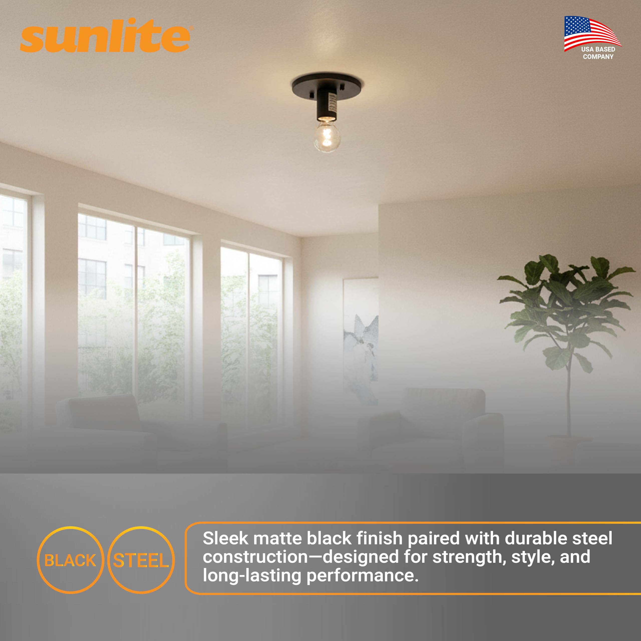 Sunlite Black Lamp Holder - 6 Pack, ETL Listed -4