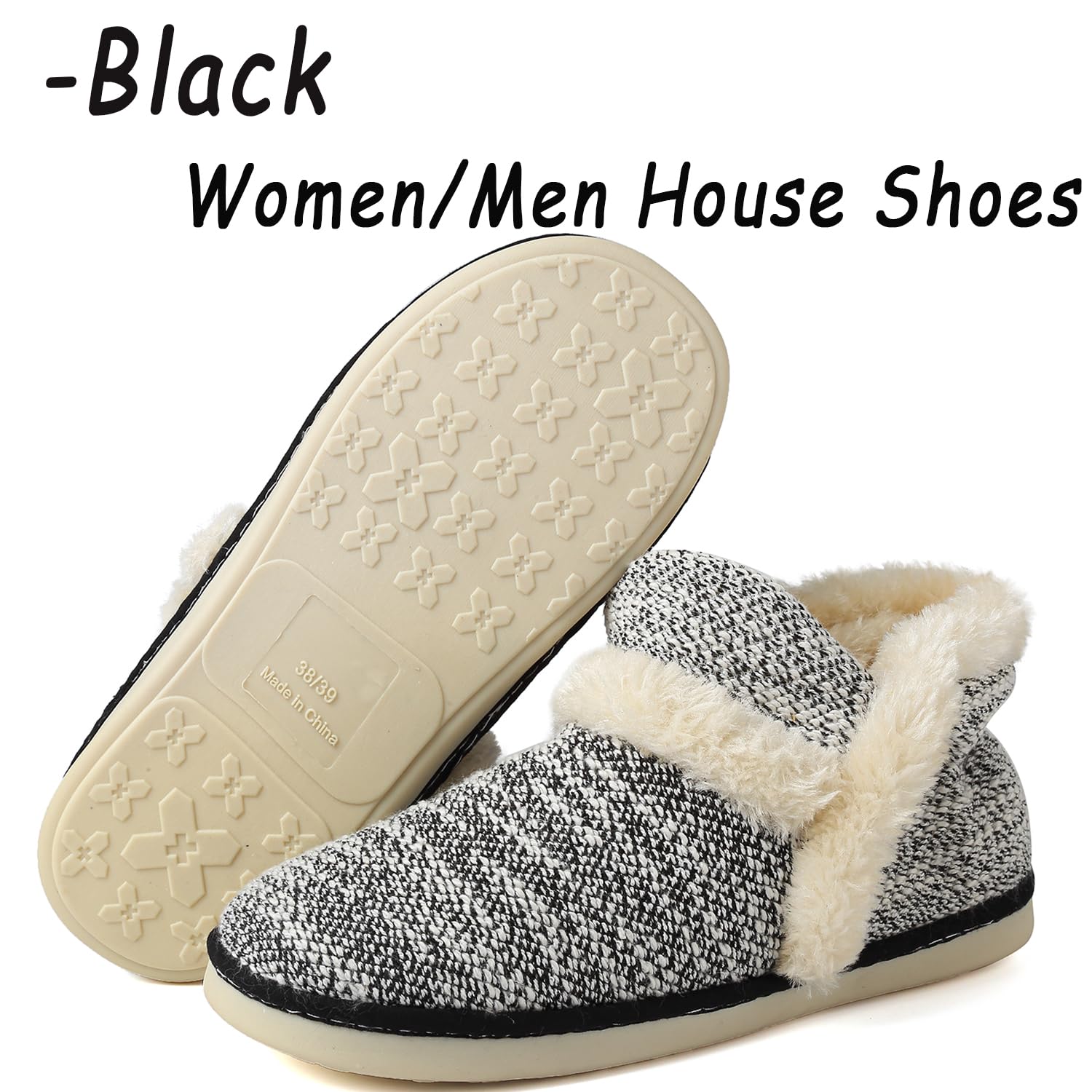 Lvptsh Pantofole da Casa Donna Uomo Invernali Ciabatte Peluche Comode Antiscivolo Stivaletto da Casa Morbido Scarpe Casa Calde Interne Esterno