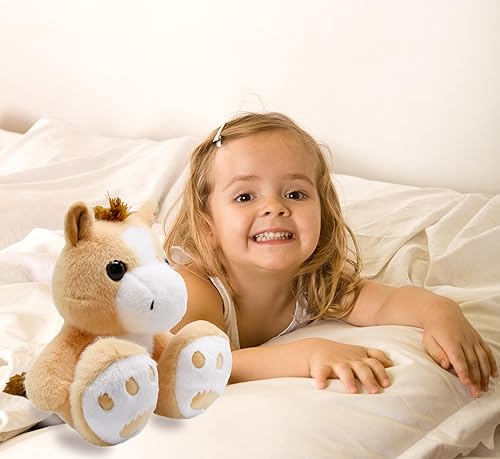 Miniatura 5 de Adorables aninales de peluche de caballo con pies de gran tamaño, súper lindos y tiernos, juguetes divertidos de peluche de zoológico, regalos
