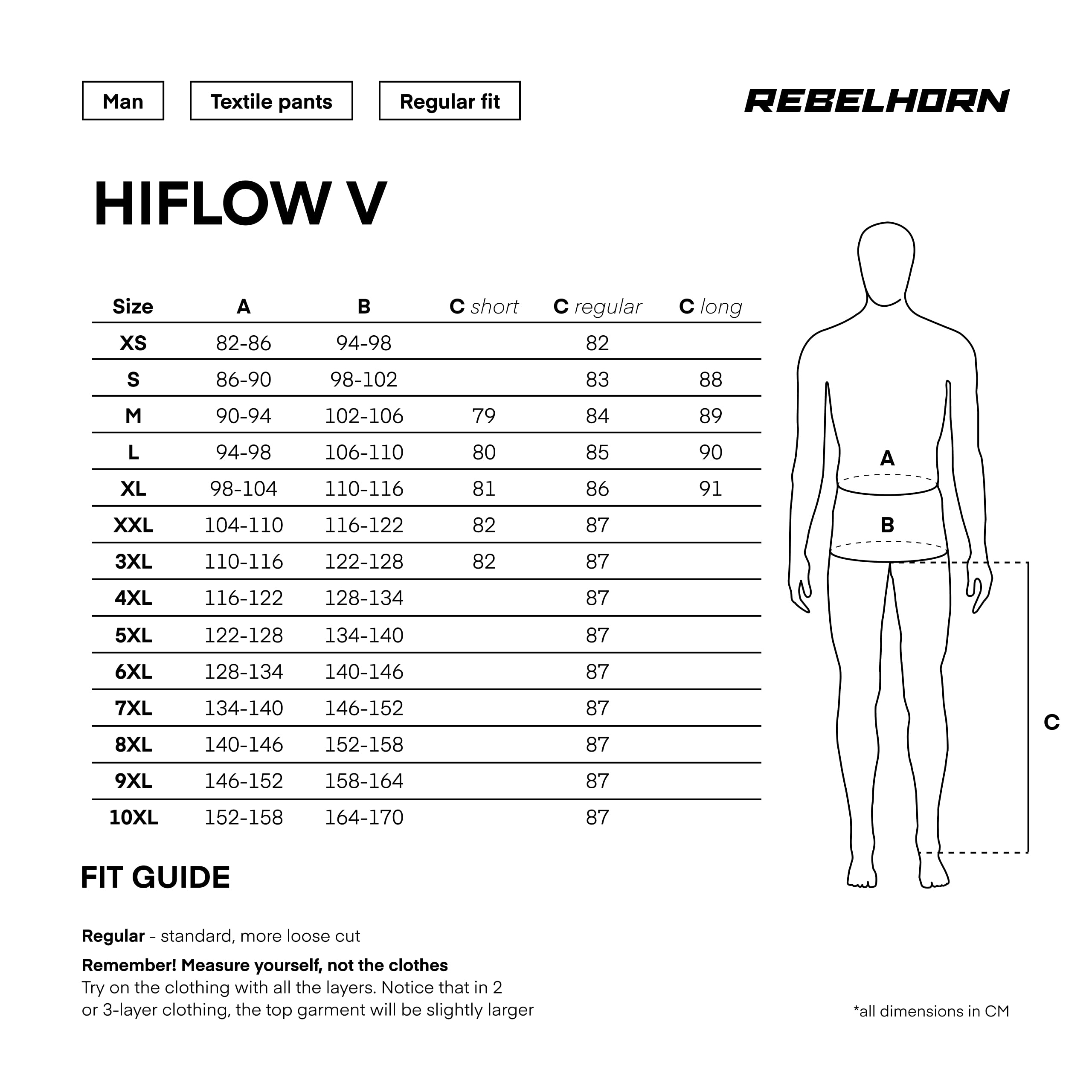 REBELHORN Hiflow V Pantaloni da Moto Uomo | Tessile | Protezioni per Ginocchia e Fianchi Livello 2 | Membrana HydraShield PRO | Ventilazione | Fodera Termica | 3 Lunghezze | Taglie Fino alla 10XL