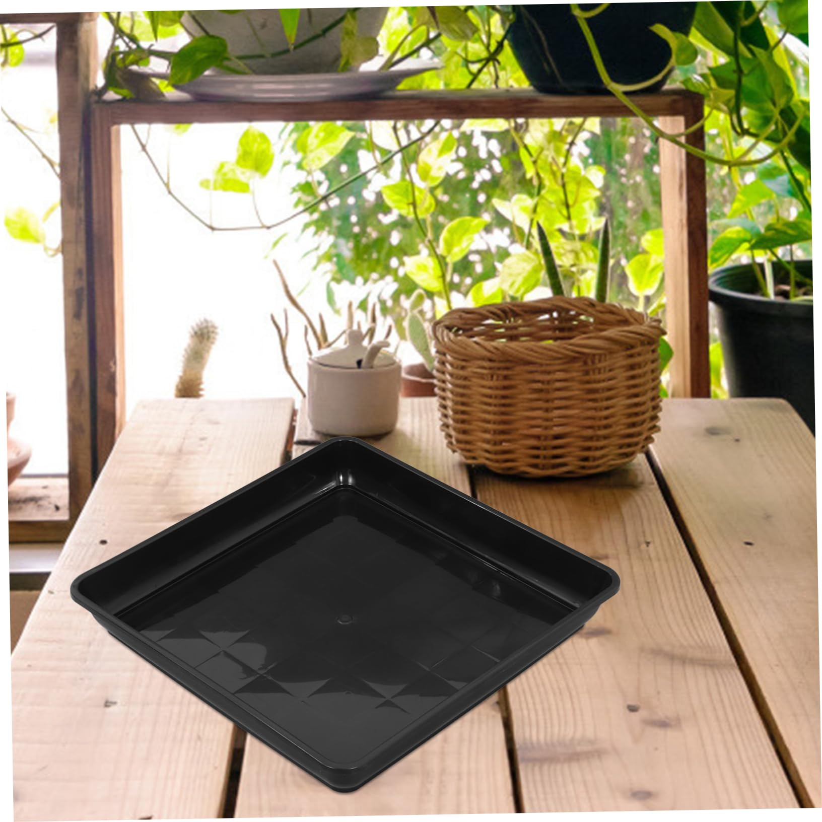 Toddmomy 2 Piezas De Base De Maceta Bandejas De Goteo para Maceta Bandeja De Agua para Plantas Bandejas para Plantas Platillo para Plantas En Maceta Platillos Cuadrados para Macetas