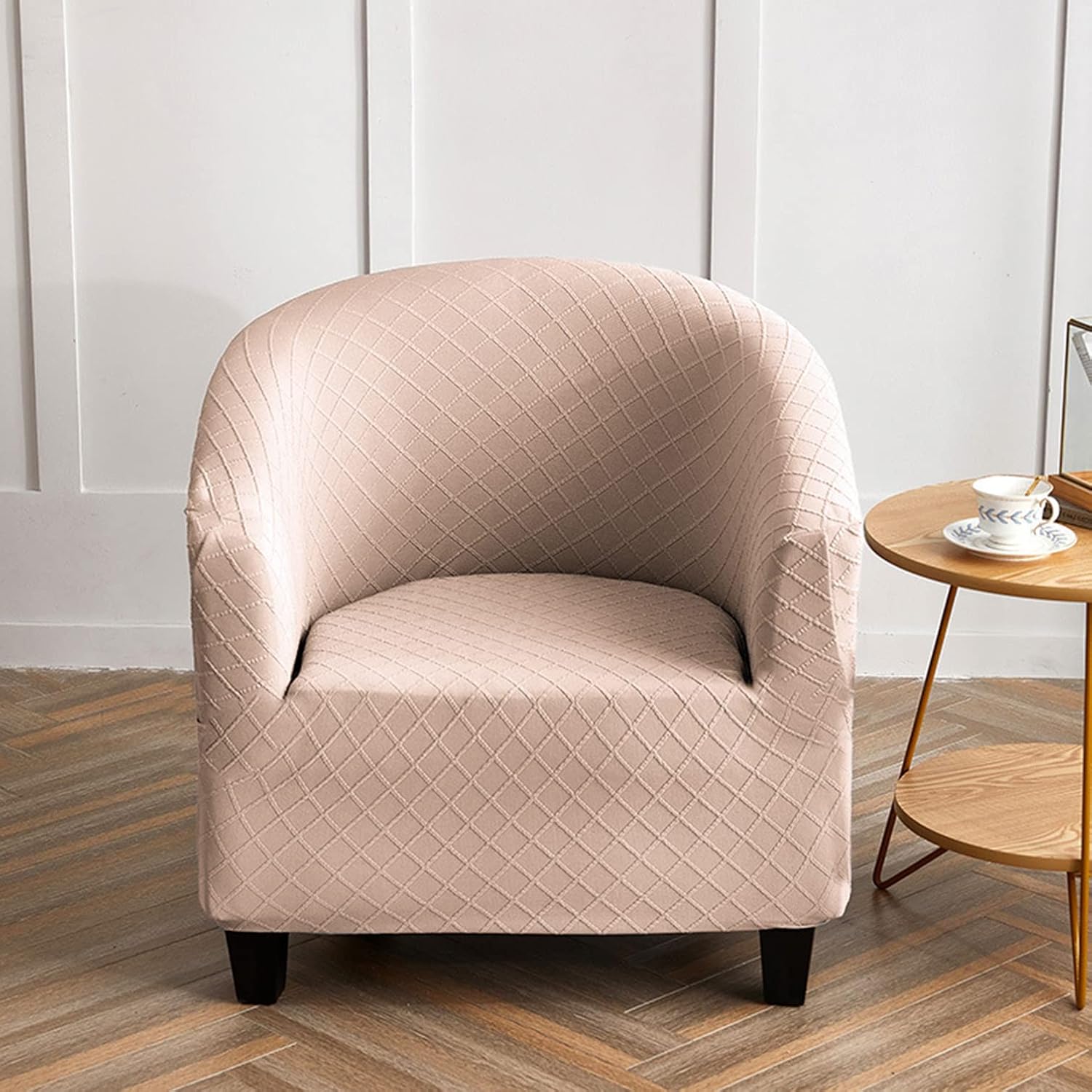 Stretch Armchair Covers Tub Chair Slipcover Removable Dustproof with Elastic Bottom Club Chair Slipcover Washable Furniture Protector for Living Room Bedroom -Blue