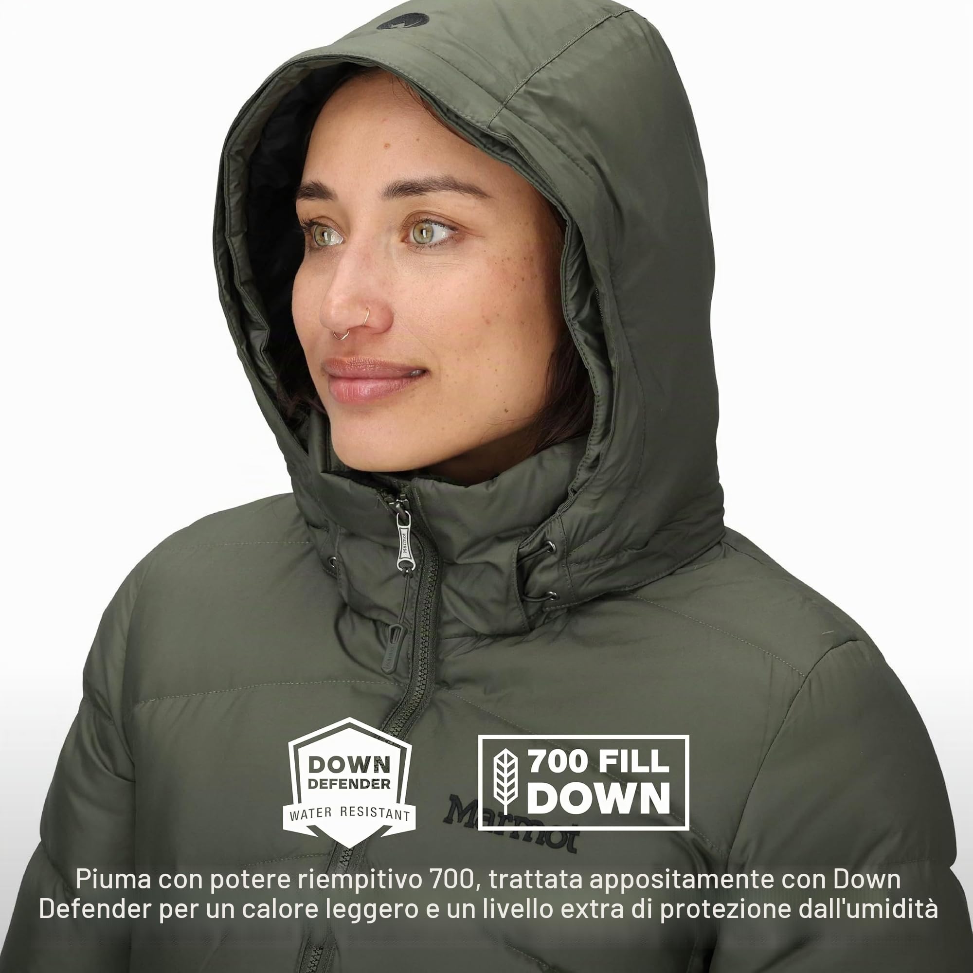Marmot Wm's Montreal Coat, Piumino Leggero Isolante, Densità dell'Imbottitura 700, Cappotto da Esterno, Giacca Impermeabile Idrorepellente, Antivento