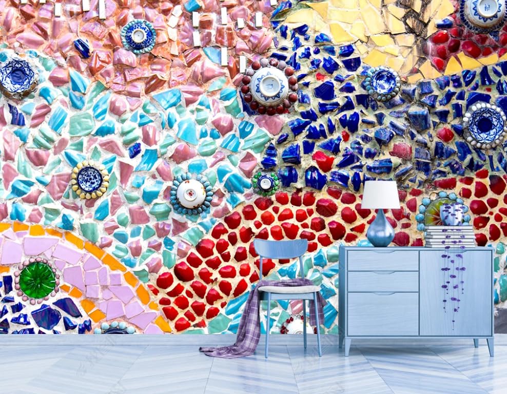 Papier peint intissé haut de gamme motif jade bohème poster mural géant 200x140cm salon