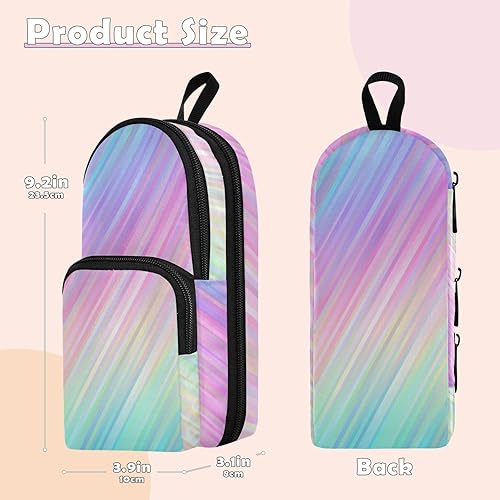 Miniatura 2 de Bolsa de lápiz colorida Bolsa de lápices duradera Caja organizadora Casos de papelería Estuche para lápices Estuche de pluma