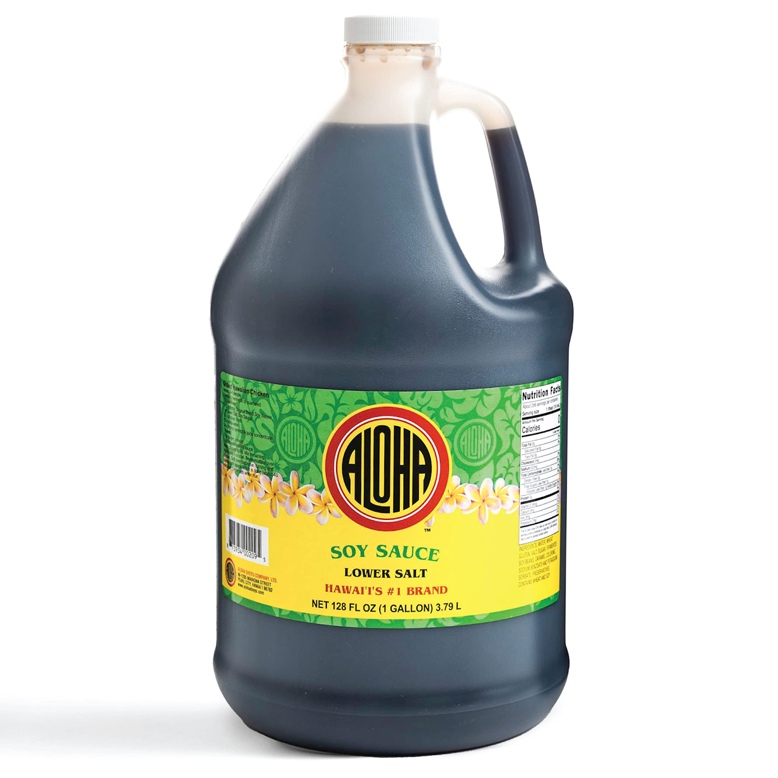 Aloha Shoyu Soy Sauce, Lower Salt Hawaiian Dark Soy Sauce with Smooth