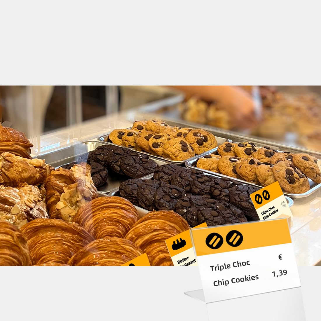 Expositor Metacrilato Transparente, Soporte de Escritorio, Porta Precio de Etiqueta para Oficinas Comercios Supermercados Restaurantes (50 Piezas - 10x6cm)